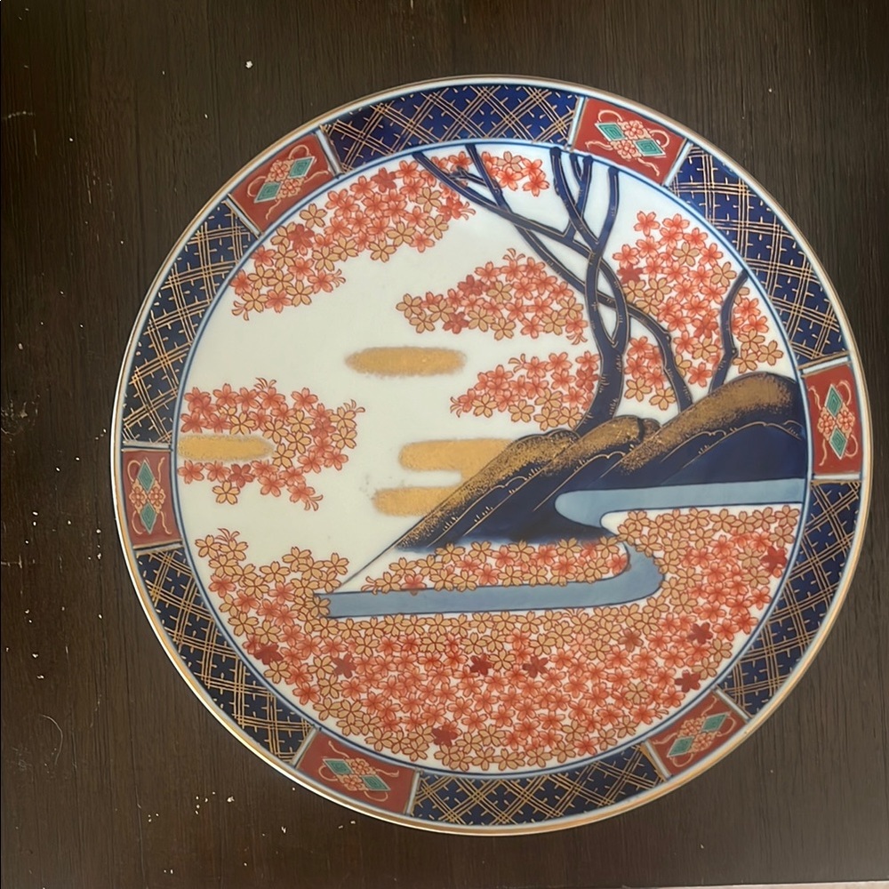 Elegant Cherry Blossom Decorative Plate